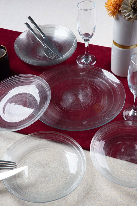 Hermia Set de Servir Pasteles Ares 7 de Vidrio Transparente Hermia Set de Servir Pasteles Ares 7 de Vidrio Transparente